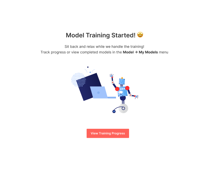 Use our AutoML technology to easy train machine learning models.